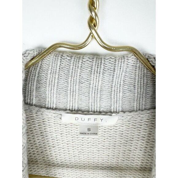 Duffy Cardigan Womens Cream Sz Small  Cashmere Vest Open Front Draped Sleeveless - Picture 2 of 6